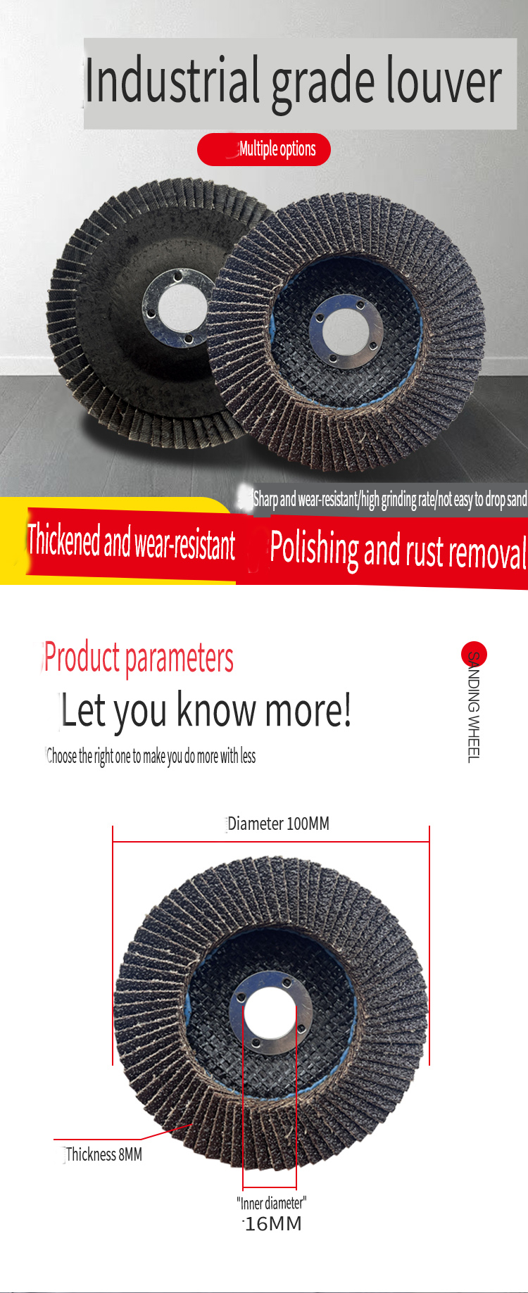 Mesh-Backed Flap Disc detail 1