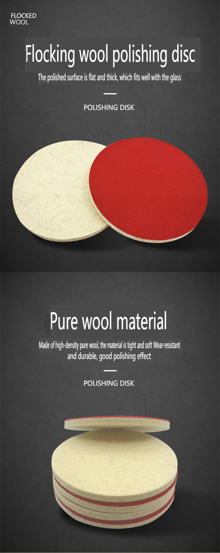 Red Velvet Buffing Wheel detail 1