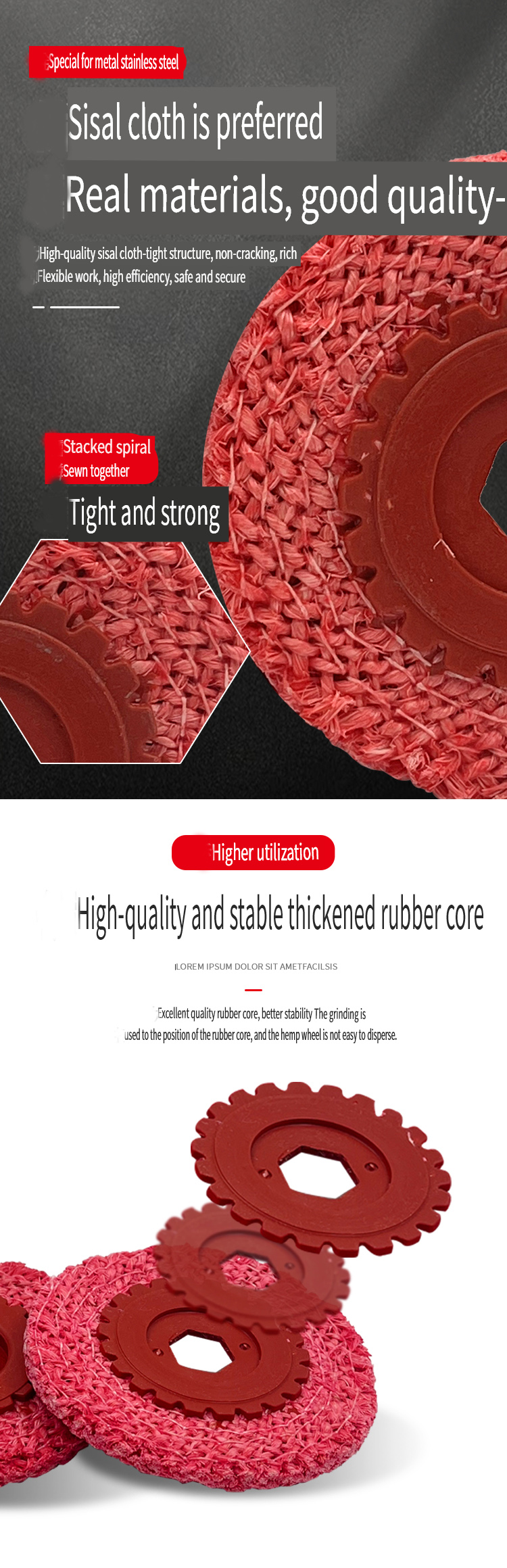 Sisal Buffing Wheel detail 4